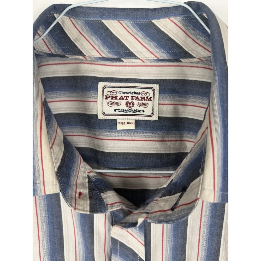 Phat‎ Farm Striped XXL Mens Button Up Long Sleeve Shirt - Picture 3 of 7